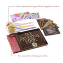Adventure Book with Embossed Cover, Large 12.3 x 8.3 Inch 80 Pages Scrapboo