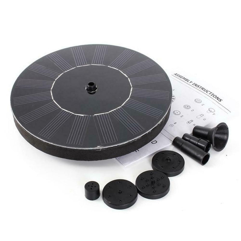 1.4 W Power Panel Kit Solar Water Pump for Birdbath Fountain Pool Garden