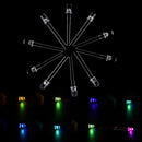 100x 5mm round colorful flash slow alternation super bright lamp emitting  OZ