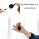 Resilience Steel Wire Elastic Keychain Recoil Retractable Key Ring (Square) A