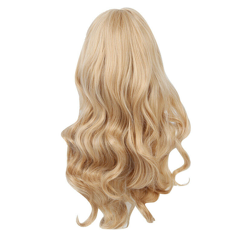 Sand/Strawberry Blonde Long Softly Waved Wig Charming Curly Costume Wig Hai U4T1