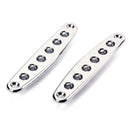 2pcs Guitar String Mounting Ferrules Bushings Metal Chrome Bass Guitar Parts