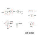 1 Set 3R+3L Guitar String Tuning Pegs Keys with Ferrules Screws - Chrome