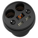 Cup-shaped Car Charger Multifunction Display Voltage 3.1A 2 USB Car Charger G8L5