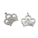 10x Metal Crown Flatback Rhinestone Button Embellishment Weding Phone Kit