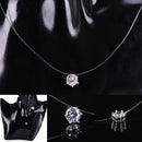 Fashion Women Crystal Necklace Invisible Line Zircon Clavicle Chain Necklace Z
