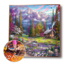 DIY Rhinestone Bead Round Diamond Painting 5D Mosaic (B2269 Hill House)