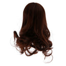 1:6 Lovely Curly Long Wig with Bang Coffee Hair for BJD Making & Repair