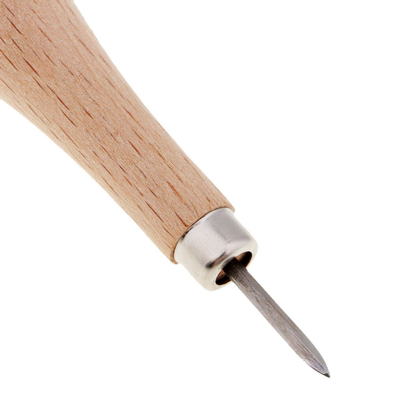 1 Set 3/4/5mm Steel Awl and Round Trimming polished Tool for Leather Crafts