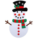Christmas DIY Felt Snowman New Year Gift Kids Toys with Ornaments Door Wall