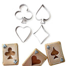 Delidge 4pcs/set Poker Cookie  Stainless Steel Playing Cake Fondant Mold Spad JR