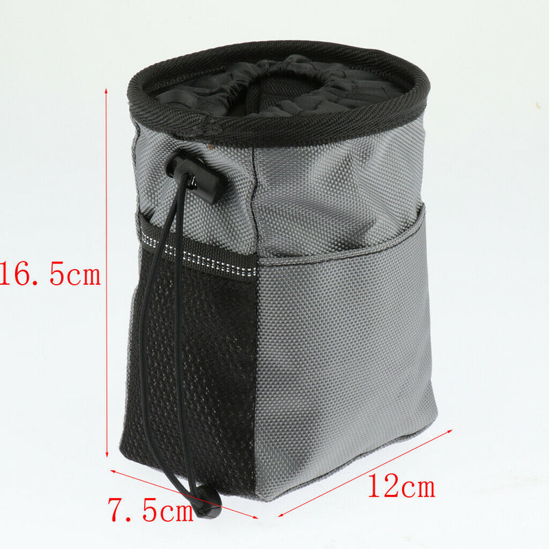 2pcs Dog Treat Bag Pet Training Snack Pouch Dog Walking Feed  Black/Gray