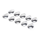 10pcs x Fishing Flattie Attractor Spinner Blades Smooth Nickel Spoons Plaice SP