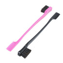 Double Sided Edge Control Hair Brush Comb Combo Pack 2 Pieces Pink and Blac