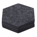 Visual Press Pack Of 6 Felt Fabric Hexagon Cup Mat Drink Coasters Beer Coff