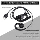 Two Way Radio Security Clip-Ear Headset Earpiece For Midland GXT400