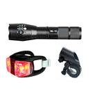 3pcs LED Bike Headlight Taillight w/Stand Bicycle Flashlight Warning Lights