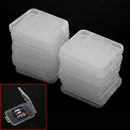 20 Pcs Transparent Plastic Standard SD SDHC Memory Card Case Holder Box S WJI