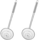 Set of 2Pc Stainless Steel 5 InchLadle Wire Skimmer Spoon with Handle for K