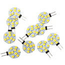 10 pcs G4 DC 12V 9 5050 SMD LED Spot Light Bulb Warm White for RV Boat