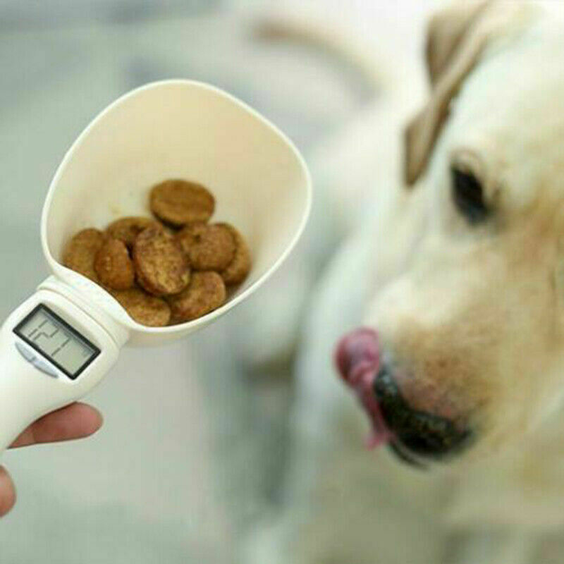 Pet Dog&Cat Food Measuring Spoon Weighing Scale Cup Portable Feeding Bowls G7X8