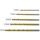 50Pcs Titanium Drill Bit Set Steel Wood Carpenter Masonry Hobby Index 1-3MM GQG