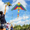Rainbow Triangle Kite Outdoor Children Fun Sports Kids Fly Gift Air Toys R7P8