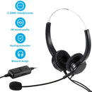 VH500D For PC Phone Call Center 3.5mm Wired Line Control Microphone Headset
