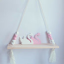 Wall Decorative Wood Frame Hanging Shelf Hanger Props For Kids Room Decor