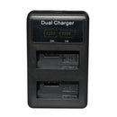 Lp-E5 Dual Battery Charger For  Eos Rebel Xs, Xsi, T1I, 1000D, 500D, 450D