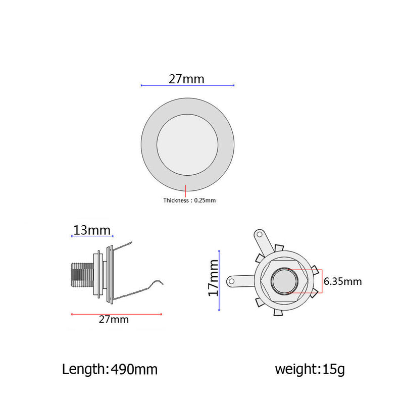 Replacement Piezo Pikcup with 27mm Piezo Disc for Guitar Amplifier