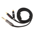 6.35mm to Dual RCA Amplifier Mixing Console TRS Audio Splitter Cable 1.5m