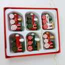 6pcs Christmas Tree Hanging Wood Train Pendant Railway Track Dropship OrnamSEAU