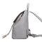 Women Preppy Style Leisure Backpack Bookbag PU Travel Bag(Grey)