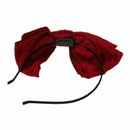 1X Sweet Cute Korea Style Big Bowknot Hair Band Bow Headband(Wine Red)