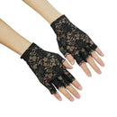 New Black Charm Sexy Lady Girl Lace Party Costume Gloves Finger Fingerless UKY