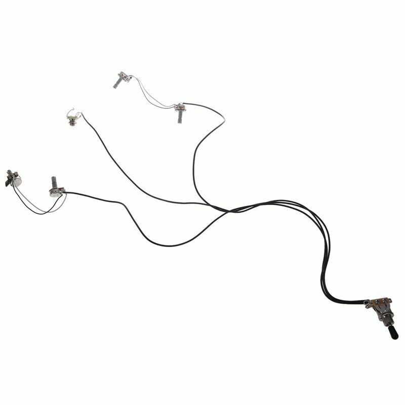 Electric Guitar Parts Wiring Harness 2V1T 500K Pots Tone 3 Way Toggle Switc