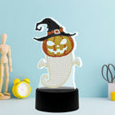 Halloween Pumpkin DIY 5D Diamond Painting LED Light Rhinestones Mosaic Lamp
