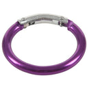 purple round shape keyring carabiner buckle 5 cm diameter Y1X3