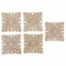 5 pcs Square carved wood European Style Sculpture wall lamp House Decoratio F8B3