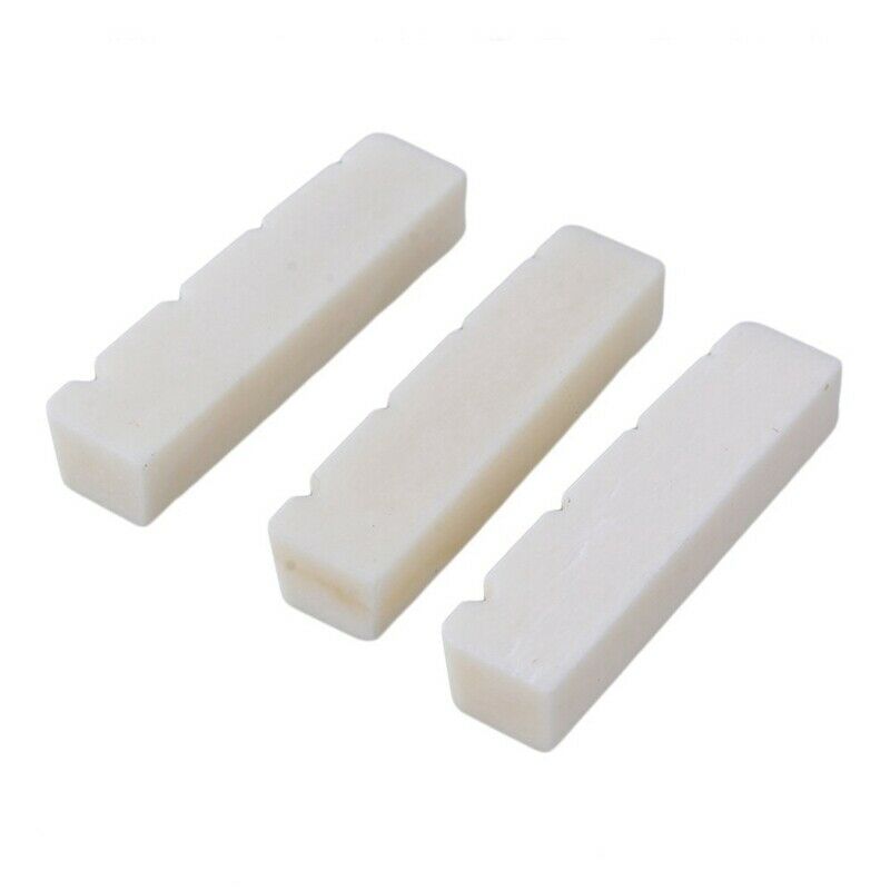 Bass Bone Bridge Saddle and Nut For 4 String Bass Guitar Pack of 3