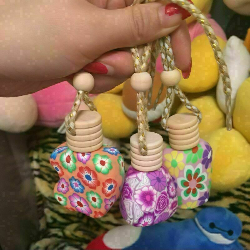 1Pc 12ml Empty Hanging Perfume Essential Oil Bottle Car On Roller-2017 N4A9 X8Z3