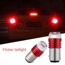 2X Red 1157 BAY15D P21/5W Strobe Flash Light Brake Blink Led Tail Reverse BulbM~