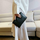 Retro Eco-Friendly Female Solid Color Clutch Women Tide Makeup Bags (Black) A