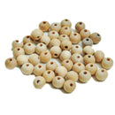 100 x 10mm Round Wood Spacer Bead Natural Unpainted Unfinished-Wooden Beads Z