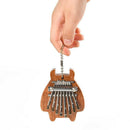Kalimba 8 Key Mini Portable Thumb Piano Finger Mbire Kids Gift Pendant Keyring