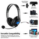 Wired Gaming Headset Headphones with Rotatable Mic for PS4 Xbox One PC
