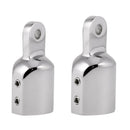 2 Pieces 22mm for Boat Bimini Top Pipe Eye End Cap + 2 Pieces Clamp Jaw Slide