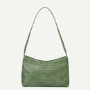 Alligator Pattern Women Shoulder Totes Bag Retro PU Clutch Handbag (Green)