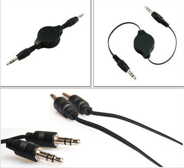 Fad 3.5mm Male to M AUX AUXILIARY Retractable Stereo Audio Data Mp3 Car Cable LJ
